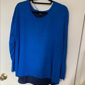 BNWOT Apt. 9 Women's Blue Layered Sweater Top